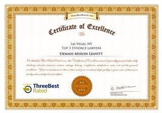 Certificate of Excellence: ThreeBest Rated: Dennis Myron Leavitt
